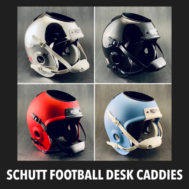 Las Vegas Raiders CUSTOM Matte Black - Metallic Silver Mini Football Helmet