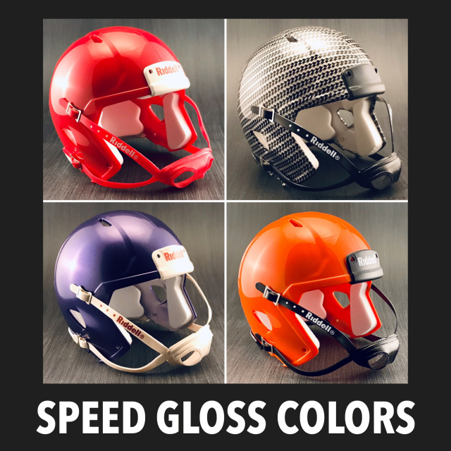 Maroon Riddell Speed Blank Mini Football Helmet Shell 